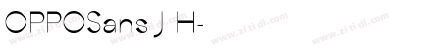 OPPOSans J H字体转换